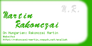 martin rakonczai business card